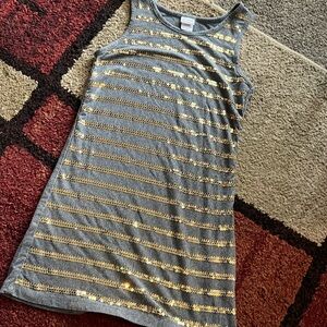 Grey sequin tank
